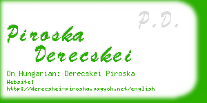 piroska derecskei business card